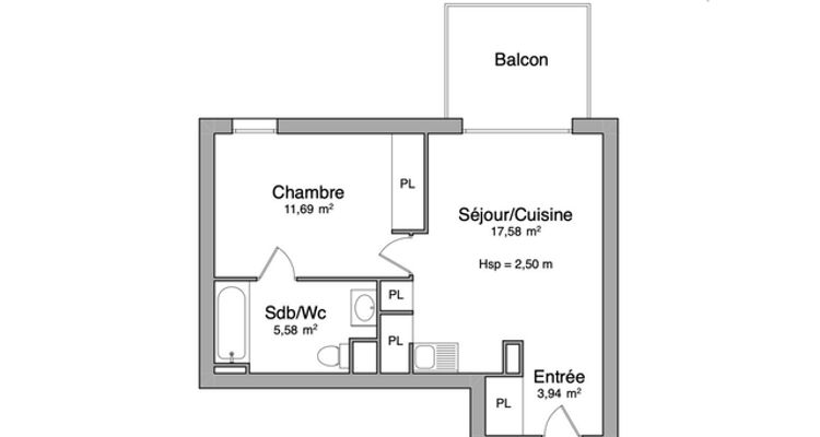 appartement 2 pièces à louer TOULOUSE 31200 38.8 m²
