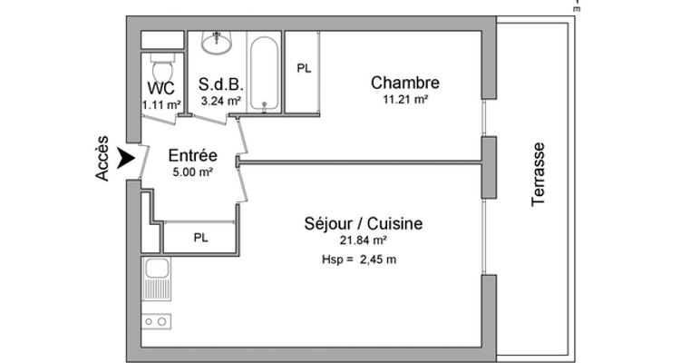 appartement 2 pièces à louer TOULOUSE 31100 42.4 m²