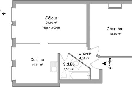 appartement 2 pièces à louer LILLE 59800 59 m²
