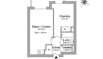 appartement 2 pièces à louer BERGERAC 24100 32.4 m²