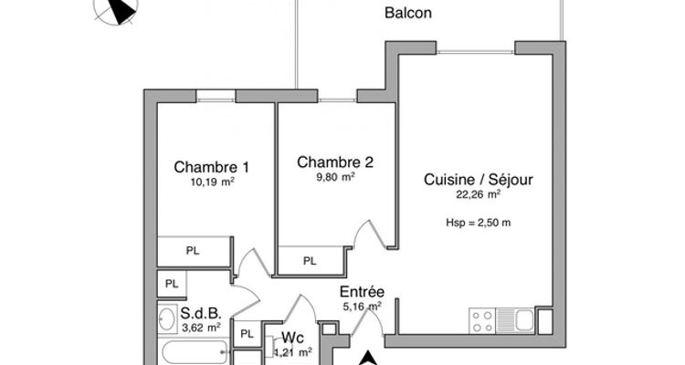 appartement 3 pièces à louer LANGON 33210 52.2 m²