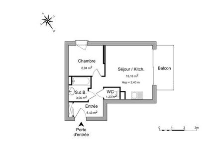 Vue n°2 Appartement 2 pièces à louer - CLUSES (74300) - 31.82 m²