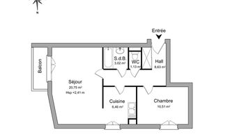 appartement 2 pièces à louer GRENOBLE 38000 50.5 m²