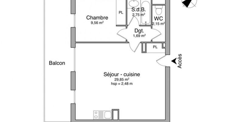 appartement 2 pièces à louer TOULOUSE 31200 60.6 m²