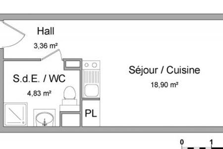 Vue n°3 Appartement 1 pièce à louer - LYON 5ème (69005) - 27.09 m²