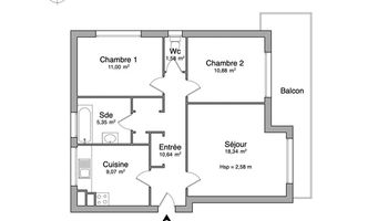 appartement 3 pièces à louer JURANCON 64110 66.9 m²