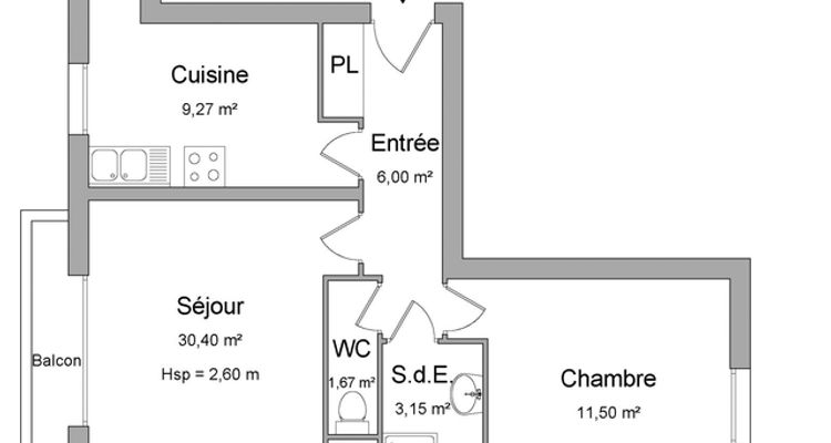 Vue n°1 Appartement 2 pièces T2 F2 à louer - Saint Cyr Sur Loire (37540)