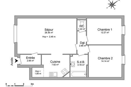 Vue n°3 Appartement 3 pièces à louer - Lachambre (57730) 654 €/mois cc