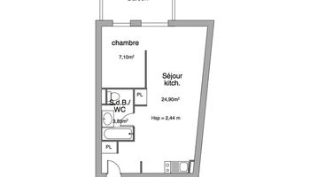 appartement 1 pièce à louer TOULOUSE 31500 35.9 m²