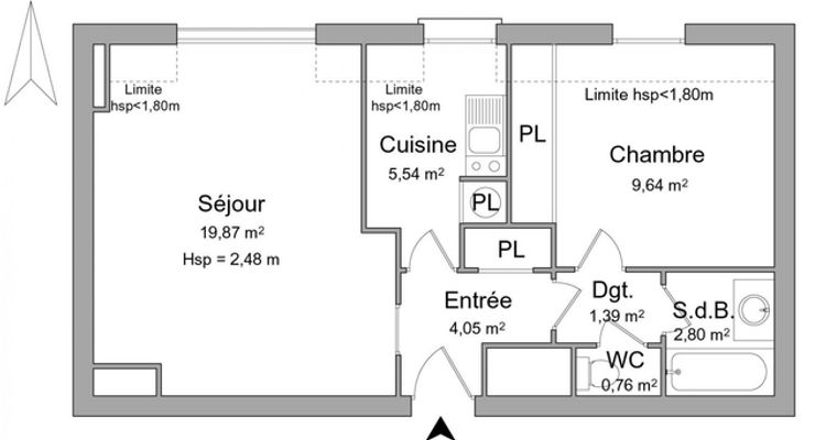 appartement 2 pièces à louer ANTONY 92160 44.1 m²