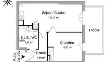 appartement 2 pièces à louer MONTPELLIER 34070 41.5 m²