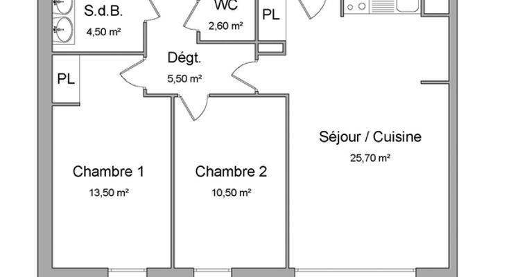 appartement 3 pièces à louer TOULOUSE 31100 62.3 m²