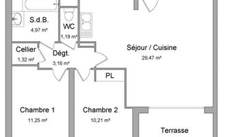 appartement 3 pièces à louer MARSEILLE 10ᵉ 13010 61.57 m²