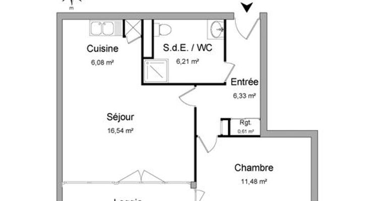 appartement 2 pièces à louer ROUBAIX 59100 47.25 m²