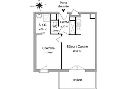 appartement 2 pièces à louer MONTPELLIER 34090 41.8 m²