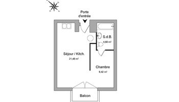 appartement 2 pièces à louer ORSAY 91400 35.5 m²