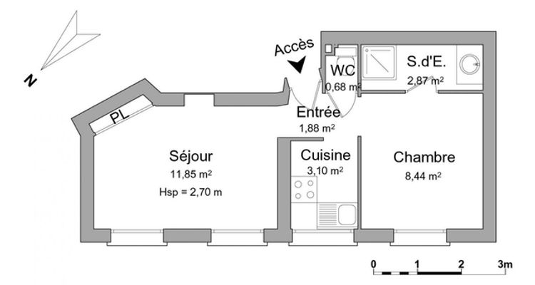 appartement 2 pièces à louer ASNIERES-SUR-SEINE 92600 28.8 m²