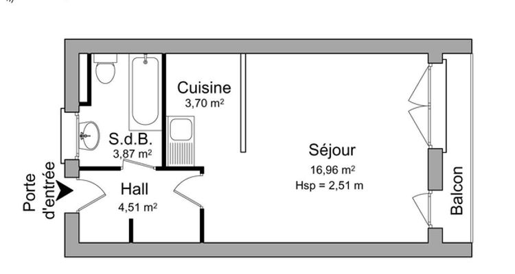 Appartement a louer chatillon - 1 pièce(s) - 29 m2 - Surfyn