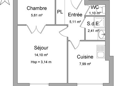 appartement 1 pièce à louer GRENOBLE 38000