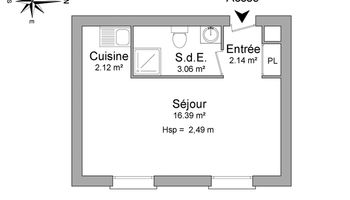 appartement 1 pièce à louer DIJON 21000 23.7 m²