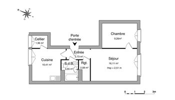 appartement 2 pièces à louer SAINT-ETIENNE 42100 46.1 m²