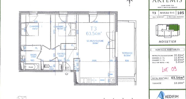 appartement 3 pièces à louer SAINT MARTIN DE SEIGNANX 40390 63.5 m²