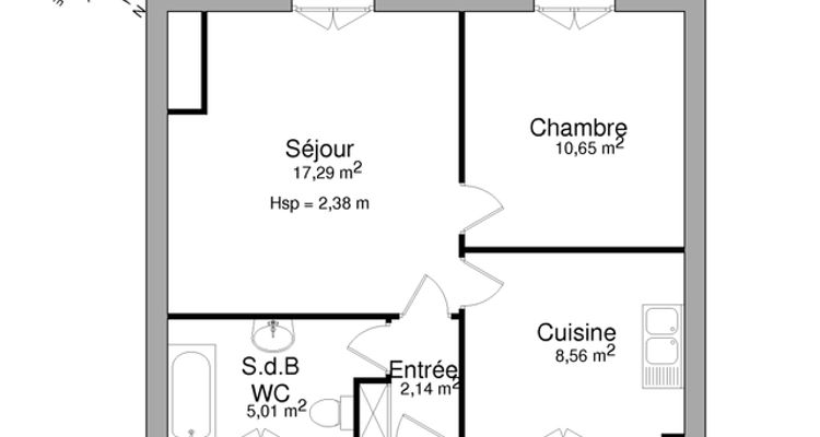appartement 2 pièces à louer PALAISEAU 91120 43.7 m²