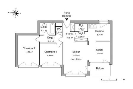 Vue n°2 Appartement 3 pièces à louer - THONON LES BAINS (74200) - 65.06 m²