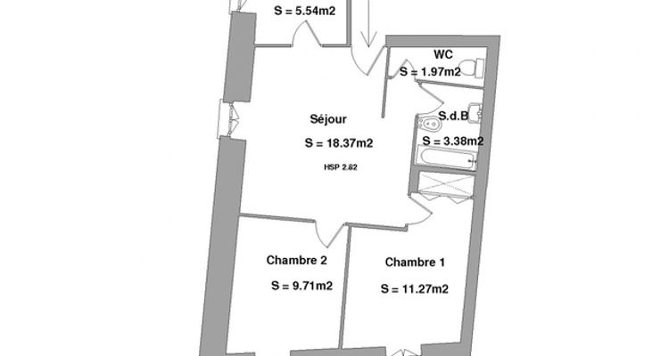 appartement 3 pièces à louer SAINT PE DE BIGORRE 65270 50.2 m²