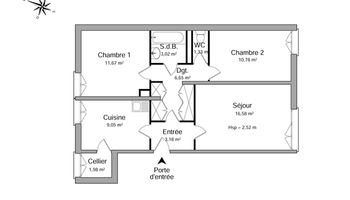appartement 3 pièces à louer SAINT-ETIENNE 42100 64.2 m²