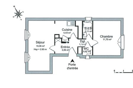 Vue n°2 Appartement 2 pièces T2 F2 à louer - Bourgoin-jallieu (38300)