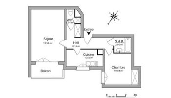 appartement 2 pièces à louer LILLE 59000 50.47 m²