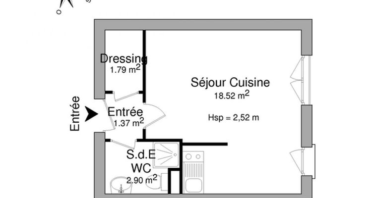 appartement 1 pièce à louer LIMOGES 87000 24.6 m²