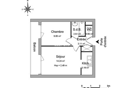 appartement 2 pièces à louer LILLE 59000 33 m²