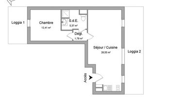 appartement 2 pièces à louer TOULOUSE 31300 48.12 m²