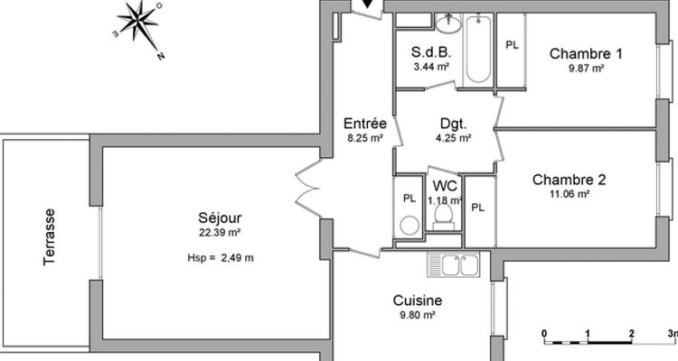 appartement 3 pièces à louer TOURS 37100 70.2 m²