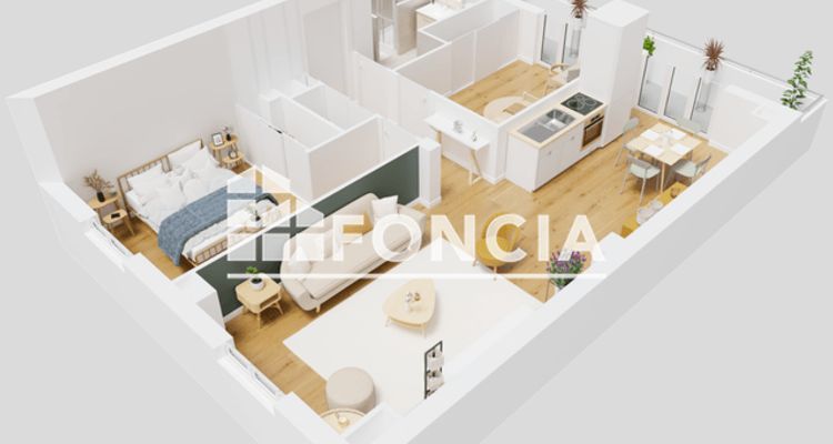 appartement 3 pièces à vendre Toulon 83000 57.69 m²