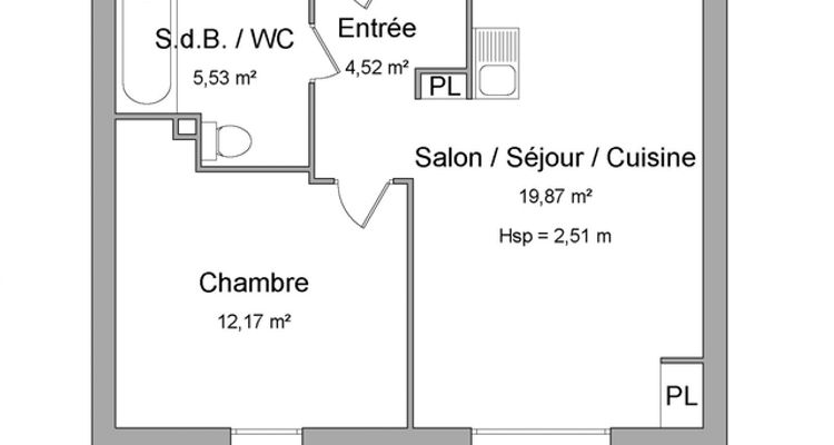 Vue n°1 Appartement 2 pièces T2 F2 à louer - Brest (29200)