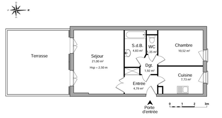 appartement 2 pièces à louer ARGENTEUIL 95100 52.1 m²