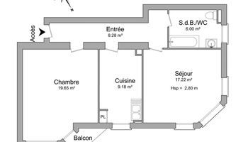 appartement 2 pièces à louer STRASBOURG 67000 61 m²