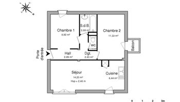 appartement 3 pièces à louer AUBERGENVILLE 78410 50.4 m²