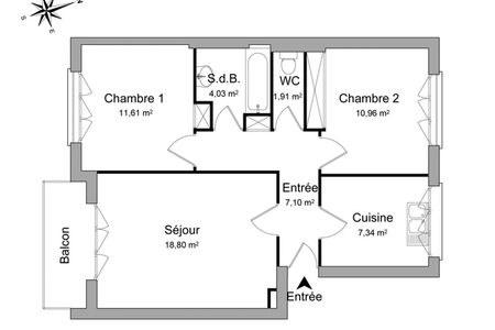 appartement 3 pièces à louer THIONVILLE 57100 61.8 m²