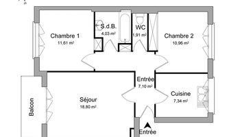 appartement 3 pièces à louer THIONVILLE 57100 61.8 m²
