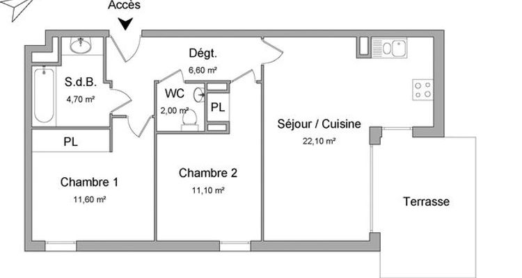 appartement 3 pièces à louer JUVIGNAC 34990 58.1 m²