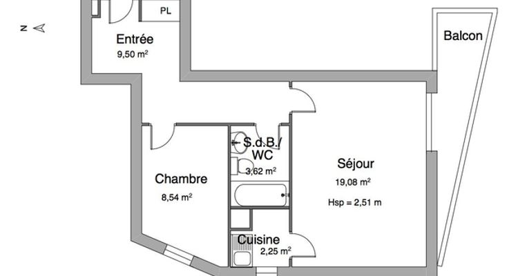 appartement 2 pièces à louer RENNES 35000 43 m²