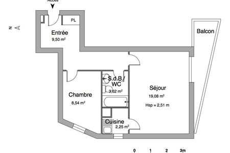 appartement 2 pièces à louer RENNES 35000 43 m²
