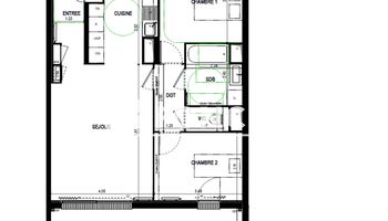 appartement 3 pièces à vendre Bordeaux 33800 69.4 m²