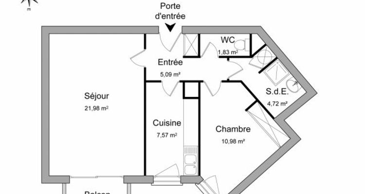 Vue n°1 Appartement 2 pièces à louer - BORDEAUX (33000) - 52.17 m²