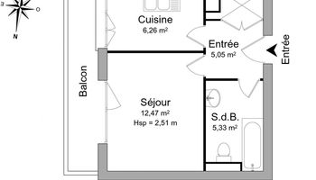 appartement 1 pièce à louer DIJON 21000 29.1 m²