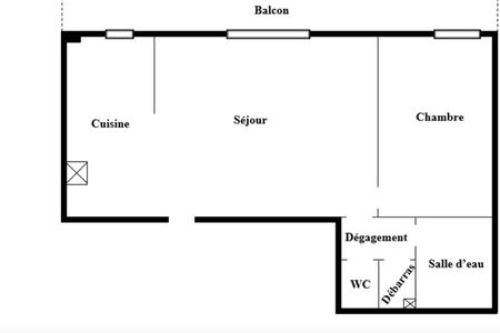 Vue n°2 Appartement 2 pièces T2 F2 à louer - Montreuil (93100)